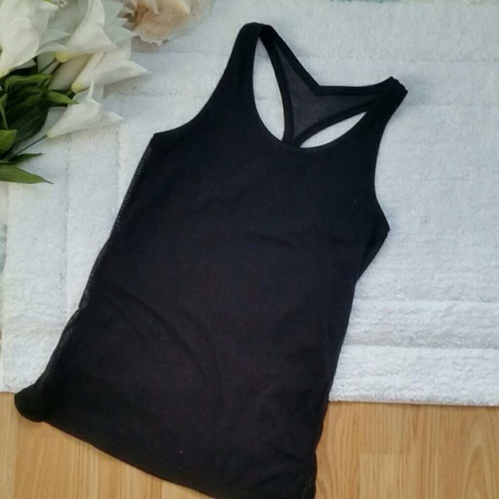 Lululemon Black Mesh Racerback Tank - Picture 3 of 4